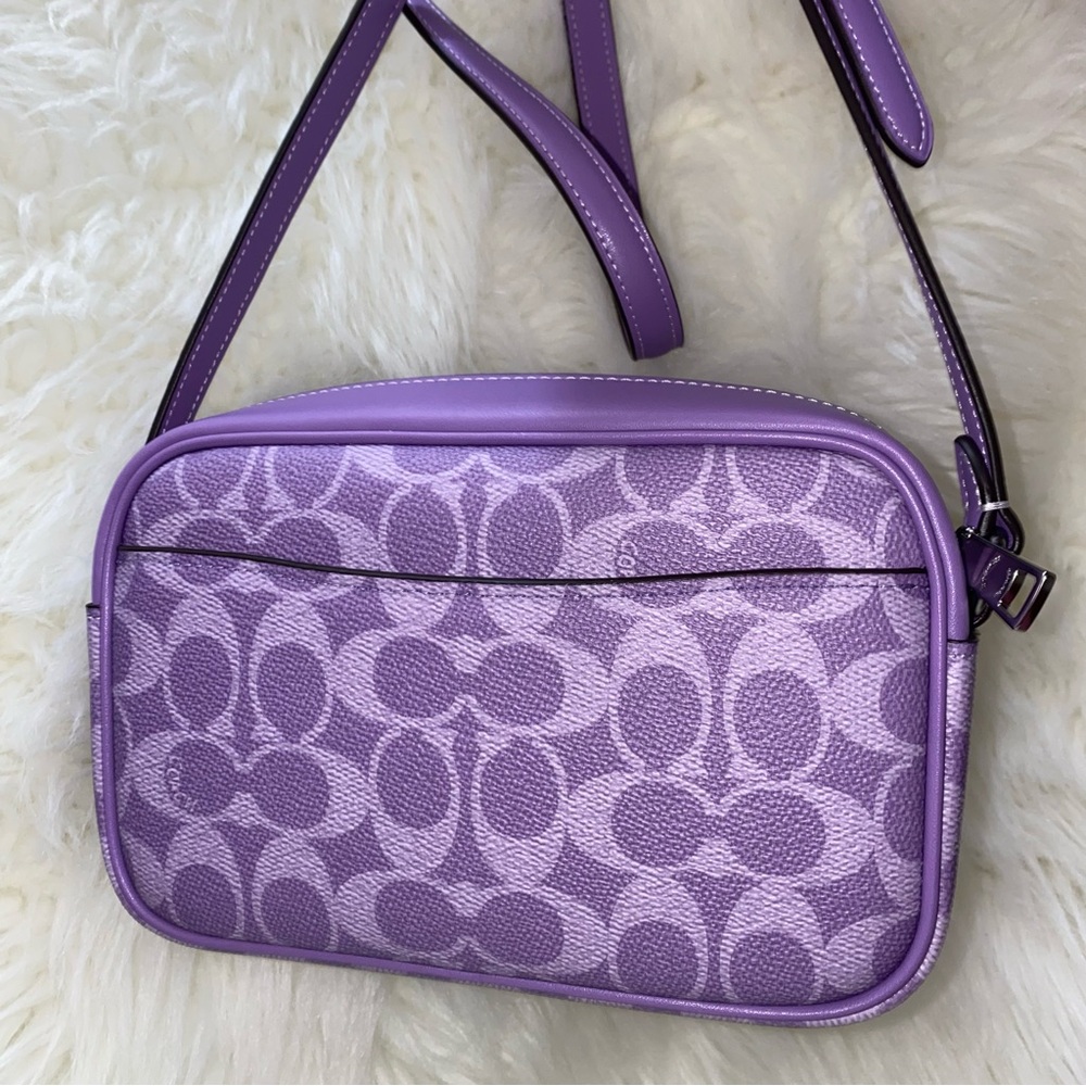Coach 💜 signature iris mini Jamie Crossbody purse New - Picture 4 of 13